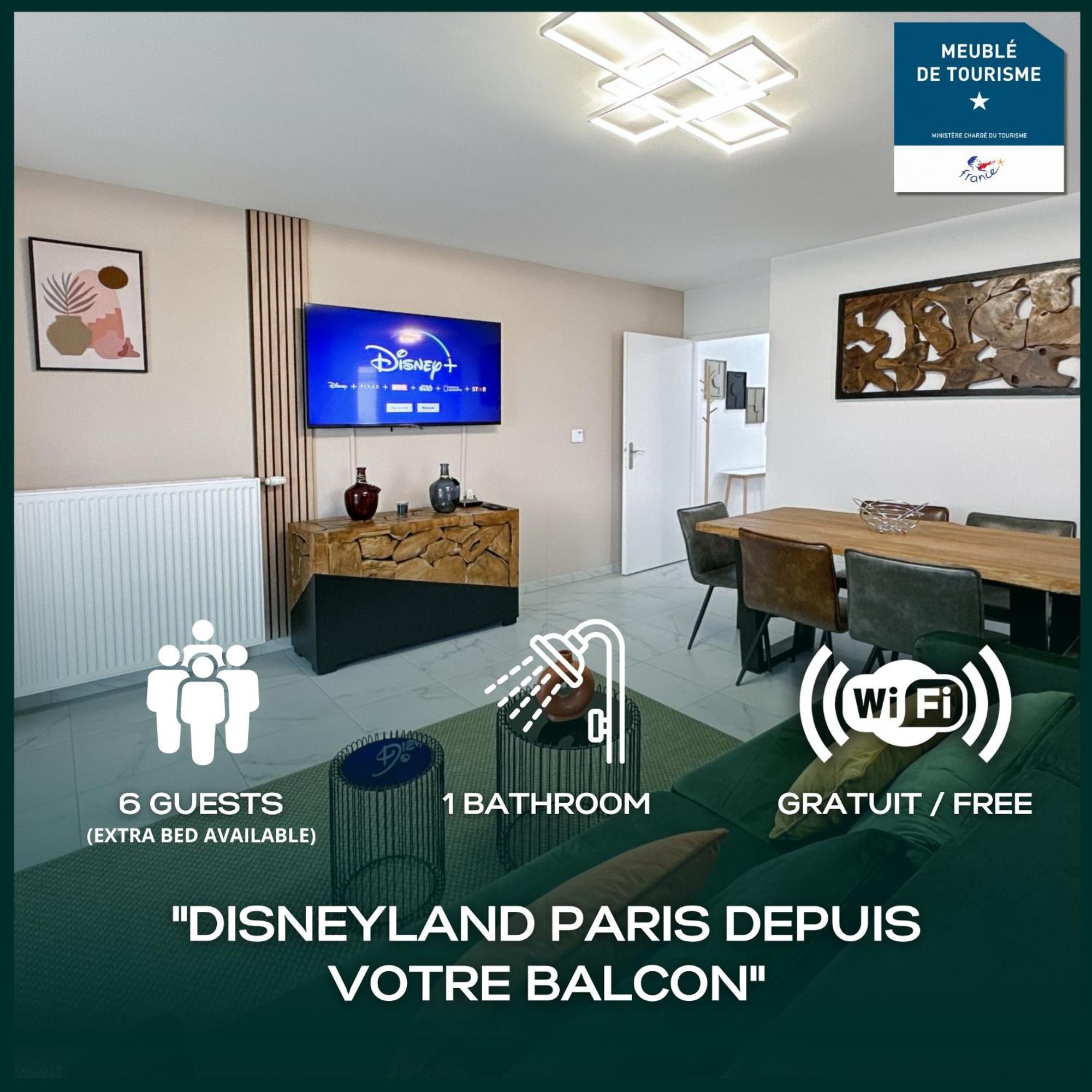 Le Chessy Disney - Logement Pour 6 A Disneyland Paris Avec Vue Sur Le Feu D Artifice Екстер'єр фото