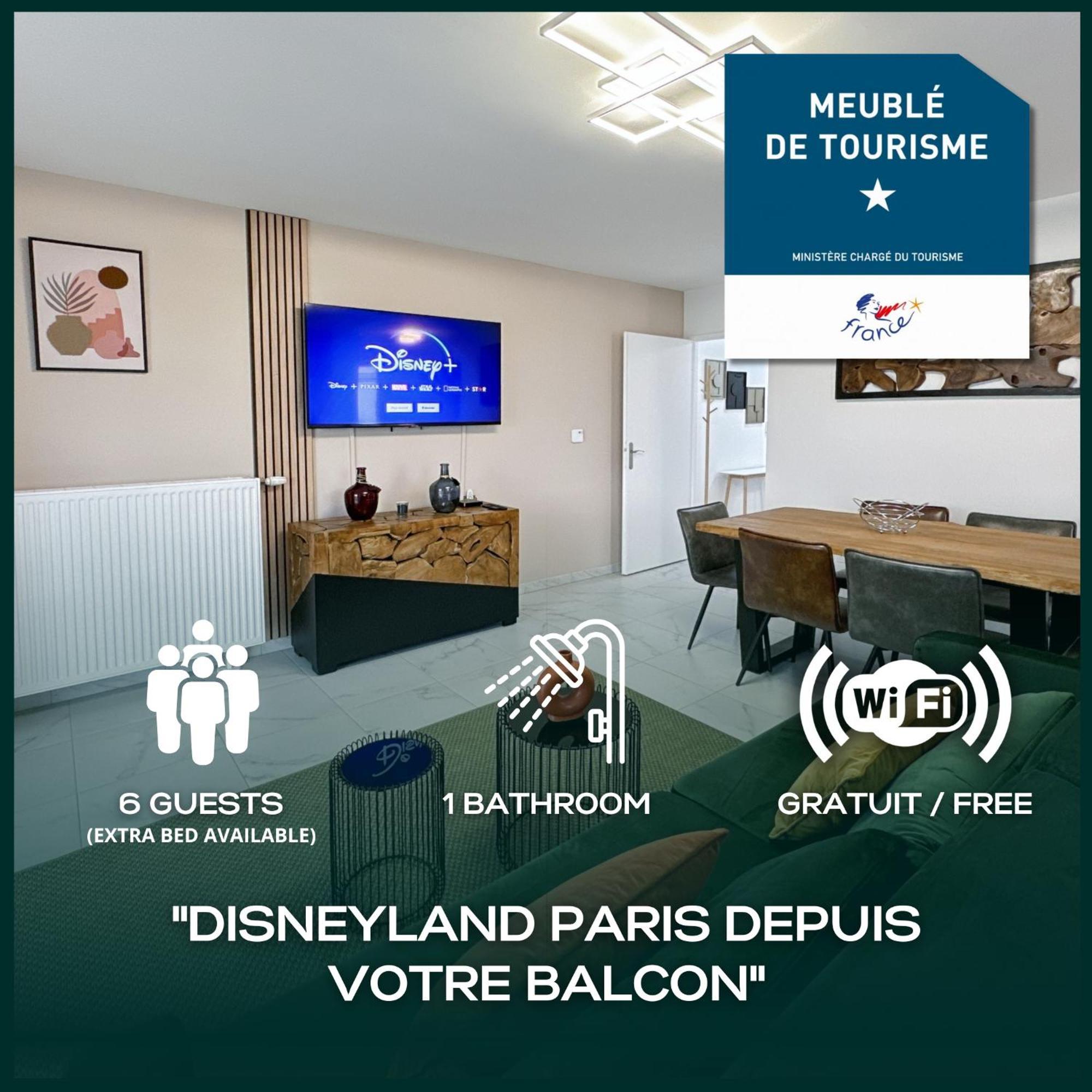 Le Chessy Disney - Logement Pour 6 A Disneyland Paris Avec Vue Sur Le Feu D Artifice Екстер'єр фото